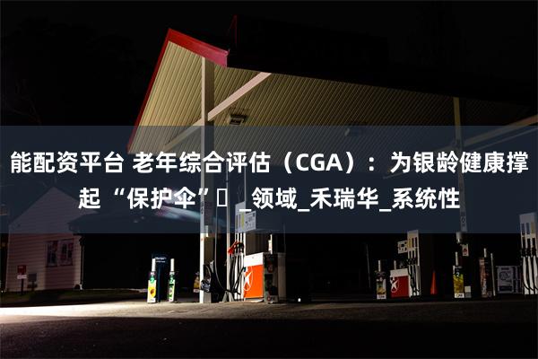 能配资平台 老年综合评估（CGA）：为银龄健康撑起 “保护伞”​_领域_禾瑞华_系统性